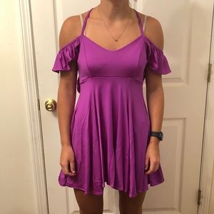 Purple flowy dress